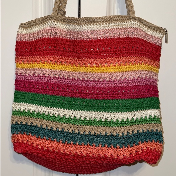 The Sak Rainbow Stripe Crochet Shoulder Bag - Picture 4 of 7